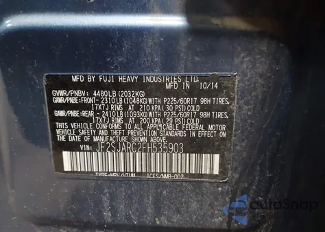 2015 Subaru Forester 2.5I Limited from USA, damaged, VIN JF2SJARC2FH535903